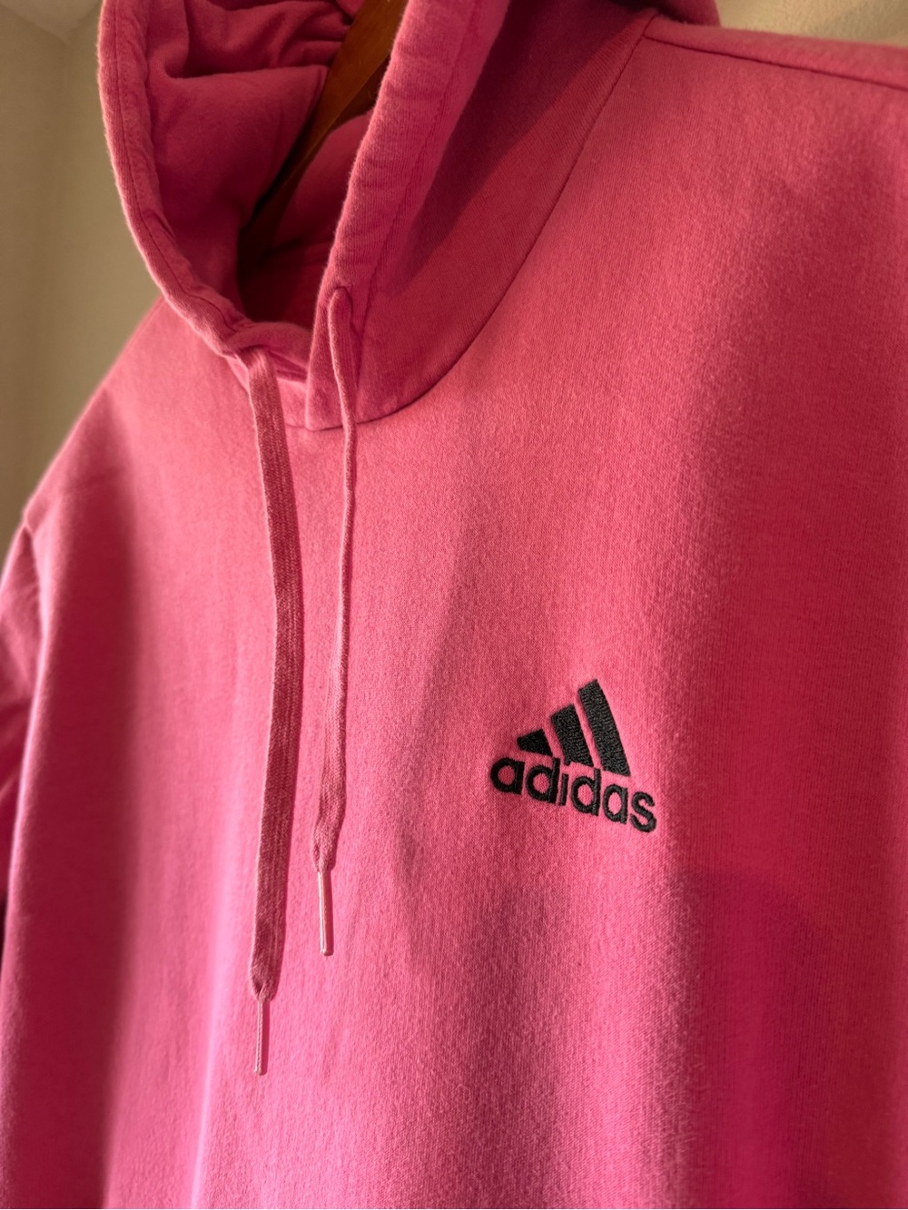 Adidas Pink Hoodie Sweatshirt - Picture 3 of 8